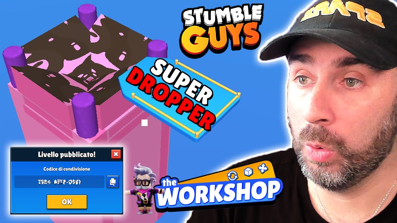 STUMBLE GUYS MI HA SFIDATO! COSTRUIRE UN SUPER DROPPER in CREATIVA!