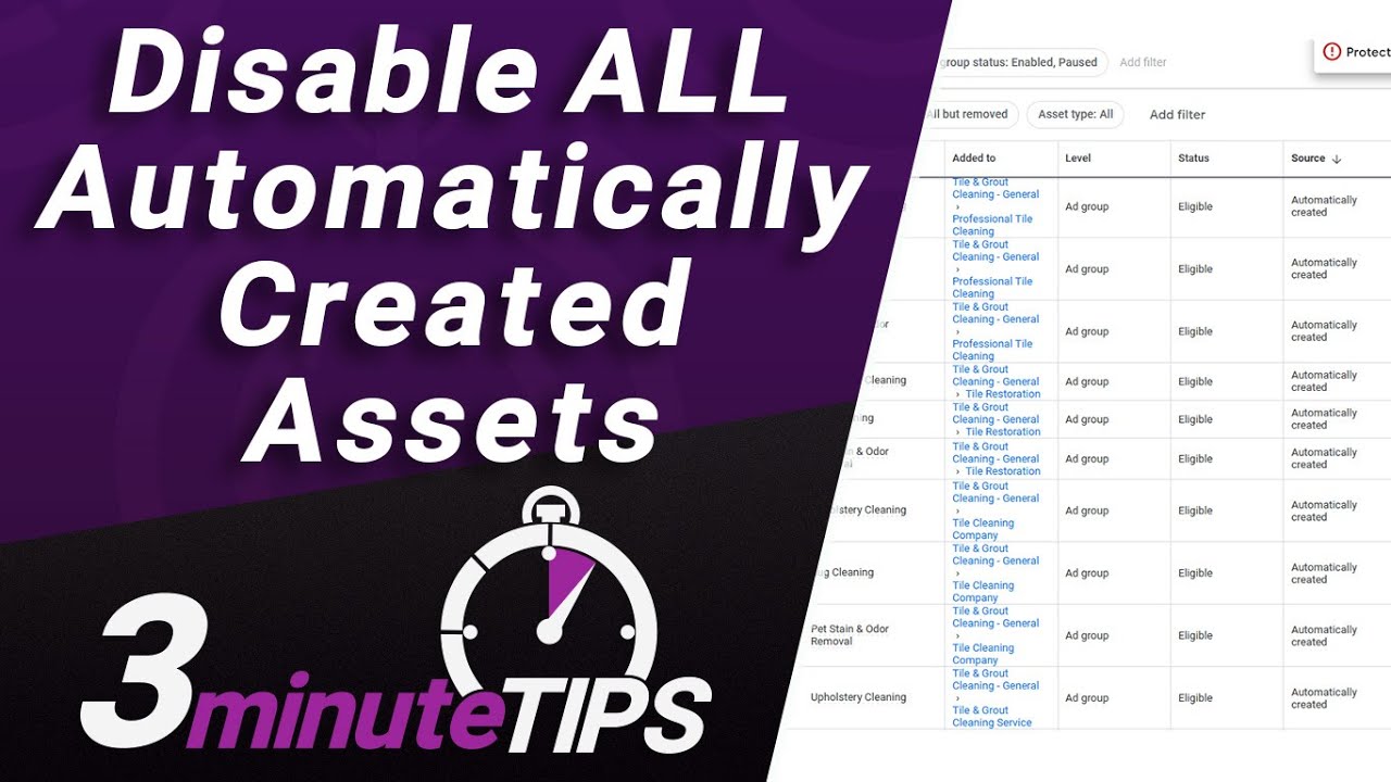 Disable Automatic Assets From Appearing Inside Google Ads Ad Assets - Hidden ON/OFF Switch Revealed