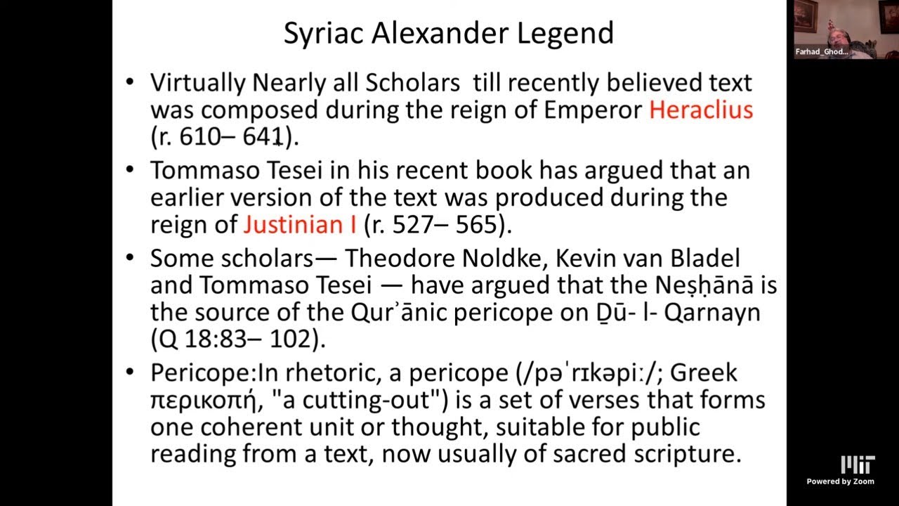 [4] A Discussion of the Story of Dhu al-Qarnayn in the Quran, Dr. Ghoddoussi