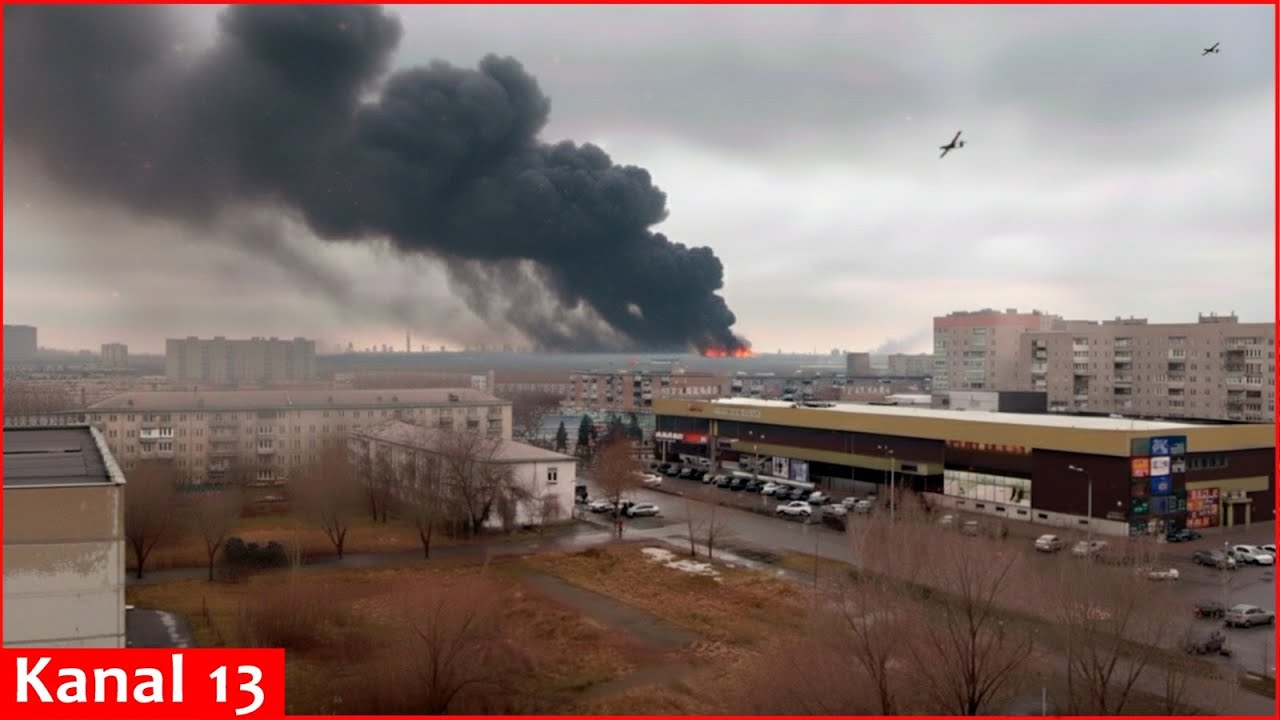 Видео атаки: украинские беспилотники нанесли удар по НПЗ в российском Орске в 1400 км от границы