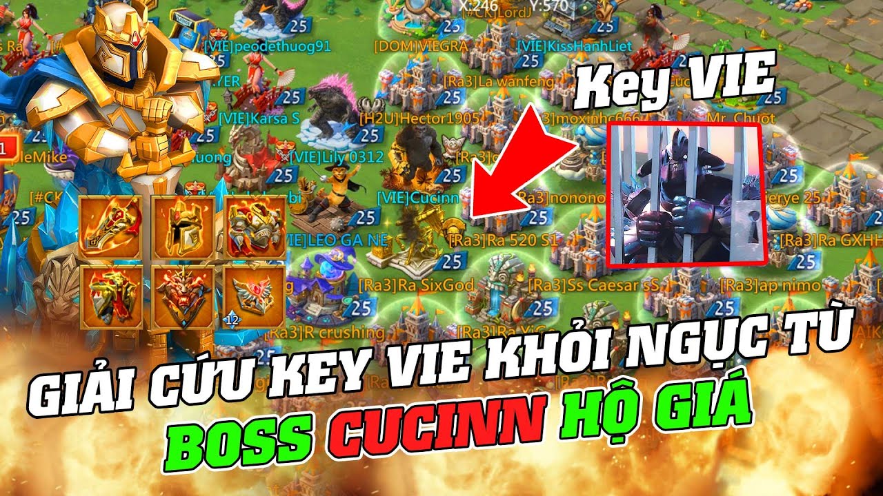 MÀN GIẢI CỨU KEY VIE THOÁT KHỎI NGỤC TÙ CỦA BOSS CUCINN | LORDS MOBILE