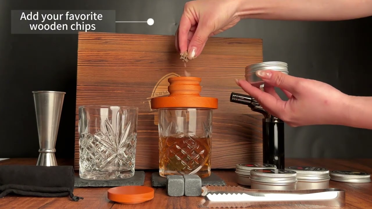 Deluxe Cocktail Smoking Set &ndash; For Bold, Smoky Drink Creations. #bartools #accessories