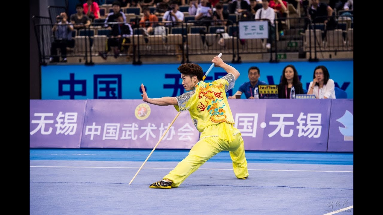 Men's Gunshu 男子棍术 第4名 河北队 栗志峰 9.67分 he bei li zhi feng 2017年全国武术套路锦标赛