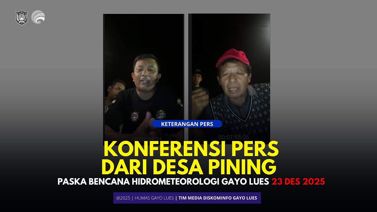 Konferensi Pers Bupati dan Wakil Bupati Gayo Lues Melalui Zoom Meeting dari Pining 25 12 2025