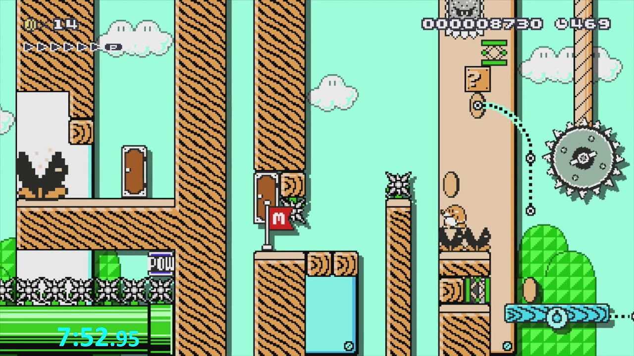 Super Mario Maker - Blind Kaizo Race #139: Toxic Terrain (Race)