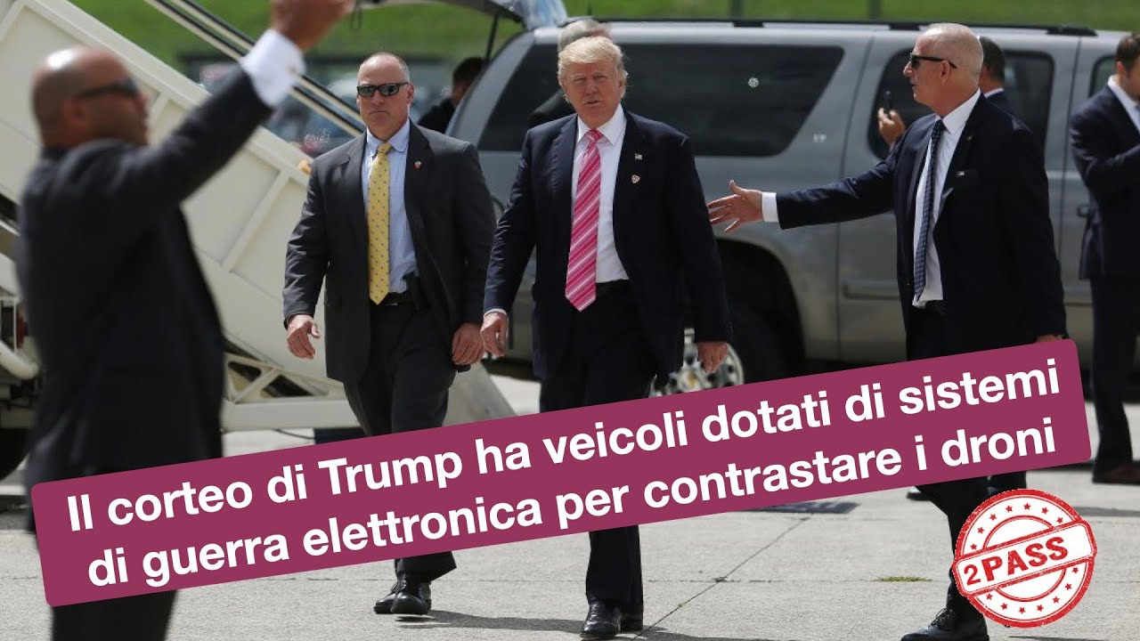 Il corteo di Trump ha veicoli dotati di sistemi di guerra elettronica per contrastare i droni
