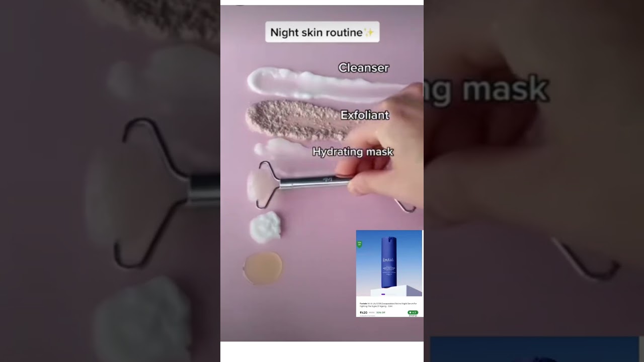 night #skincare routine under 500 on #purple