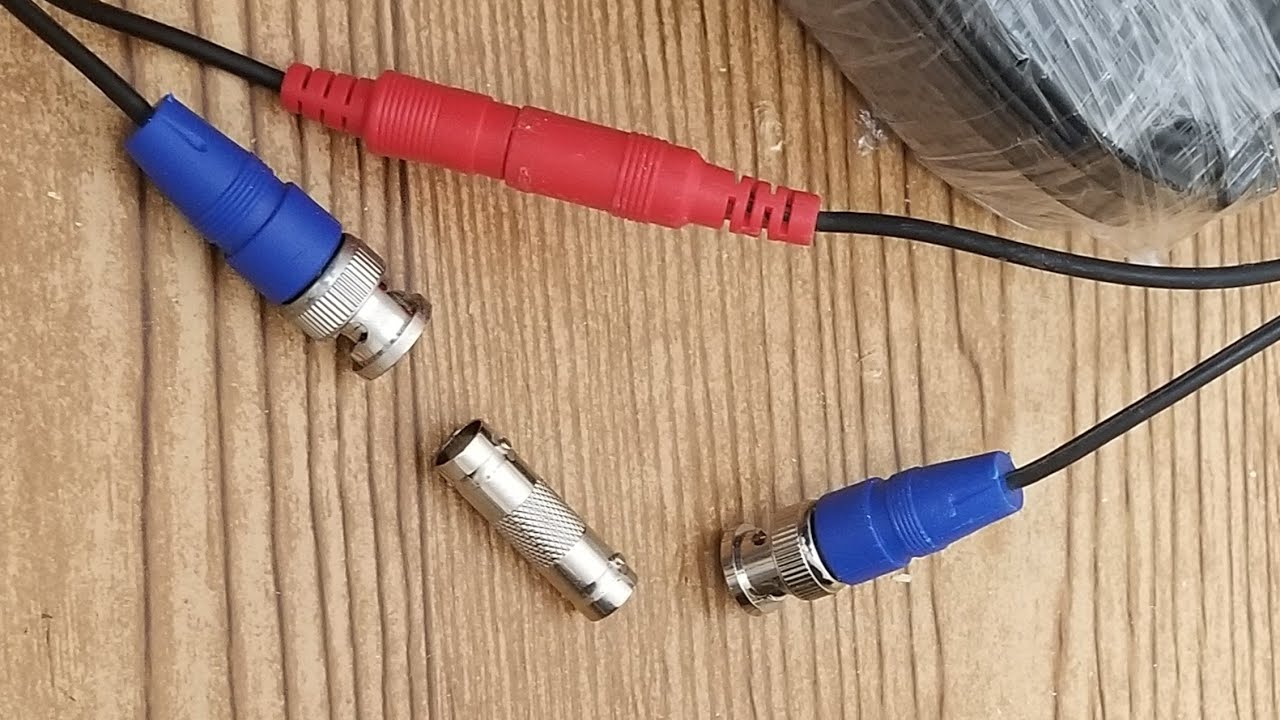 How to connect two CCTV BNC security system wire cable