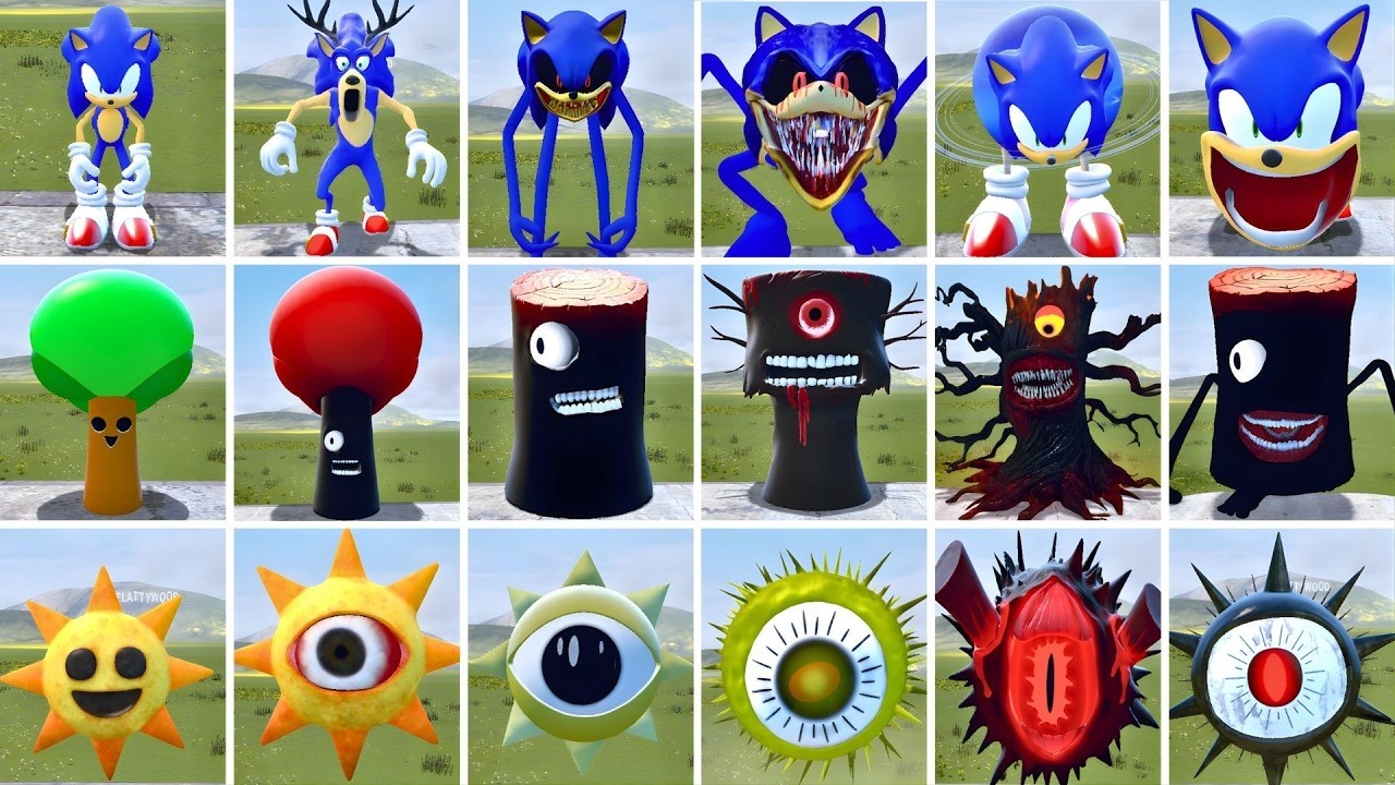 NEW EVOLUTION SPRUNKI EXE SONIC FALIMY VS ALL SPRUNKI BLACK TREE In Garry's Mod!