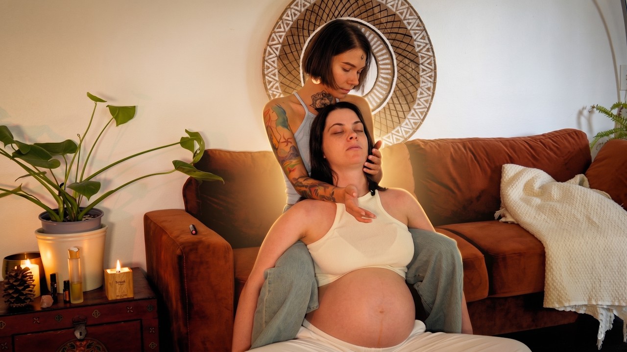ASMR Healing Pregnancy Soul Massage | Soul Touch Therapy | Rebozo