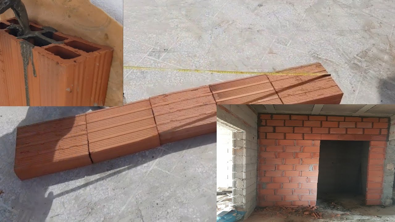 طريقة مبتكرة عمل جسر فوق الباب من طوب ا.Free way to bridge the work of a powerful and elegant brick