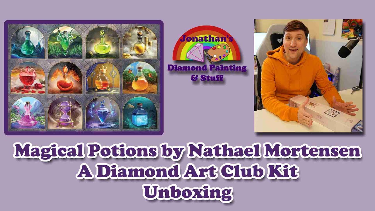 Magical Potions by Nathanael Mortensen | A Diamond Art Club Kit | Diamond Painting Unboxing