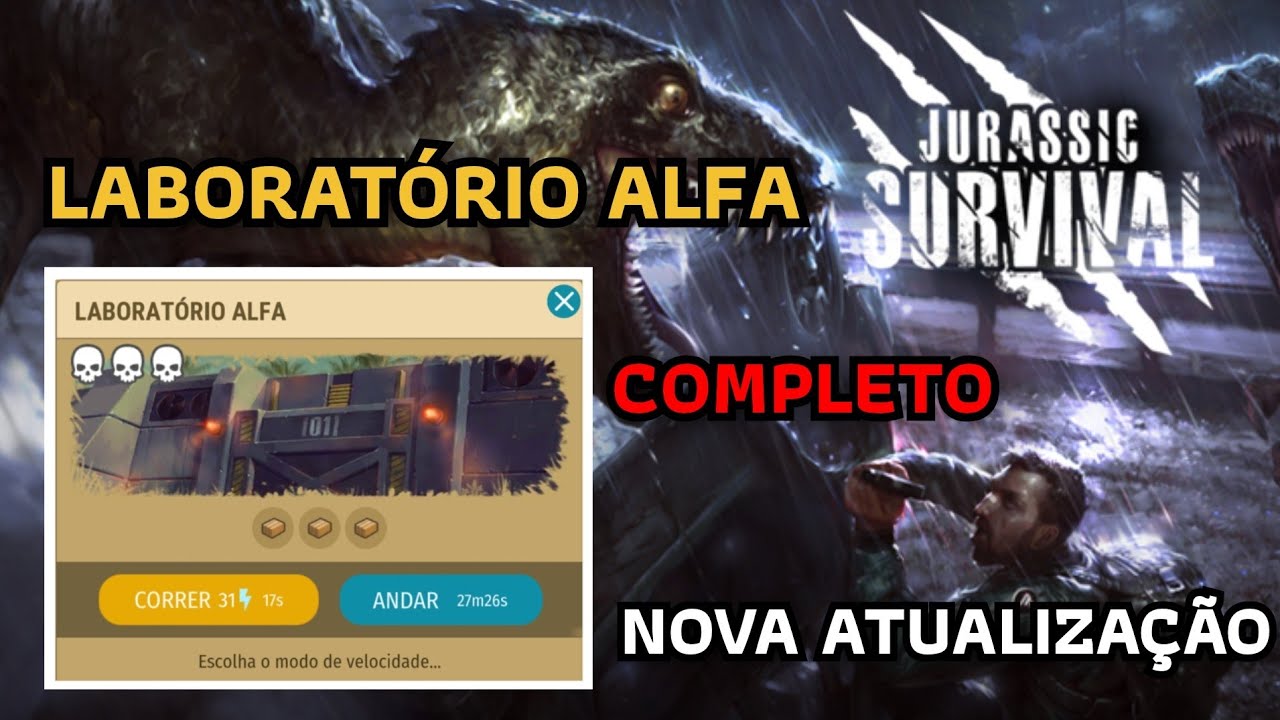 ✅ LIMPEZA COMPLETA DO LABORATÓRIO ALFA  ATUALIZADO 🟥 ANDAR 1 E 2 | JURASSIC SURVIVAL 