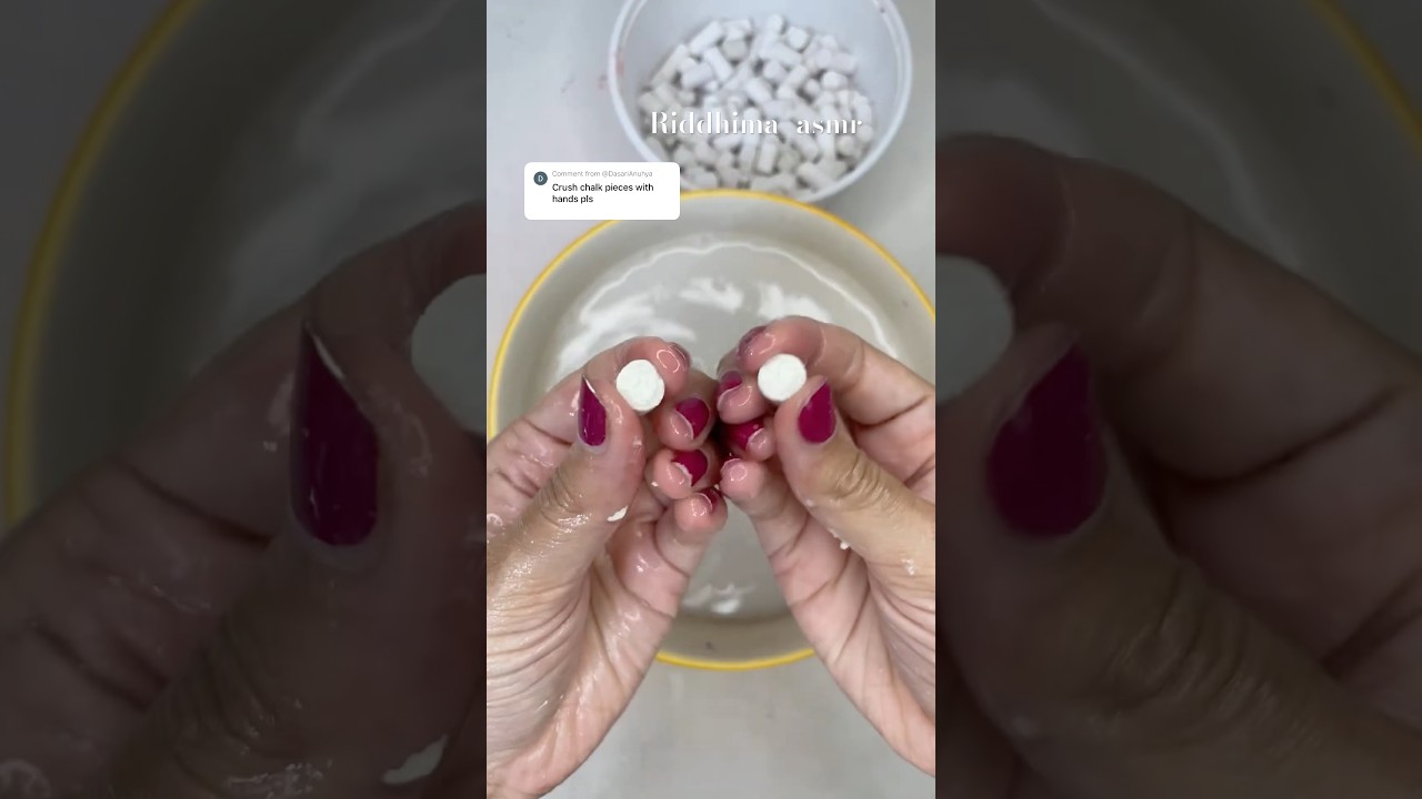 Highly Requested Video l Wet Chalk Crushing with Hands l Riddhima_asmr