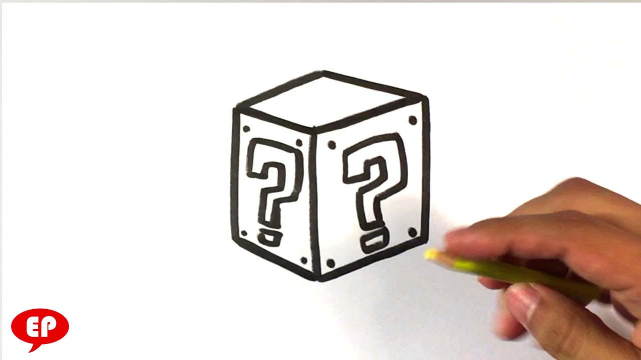 How to Draw Mario Question Box - Easy Pictures to Draw