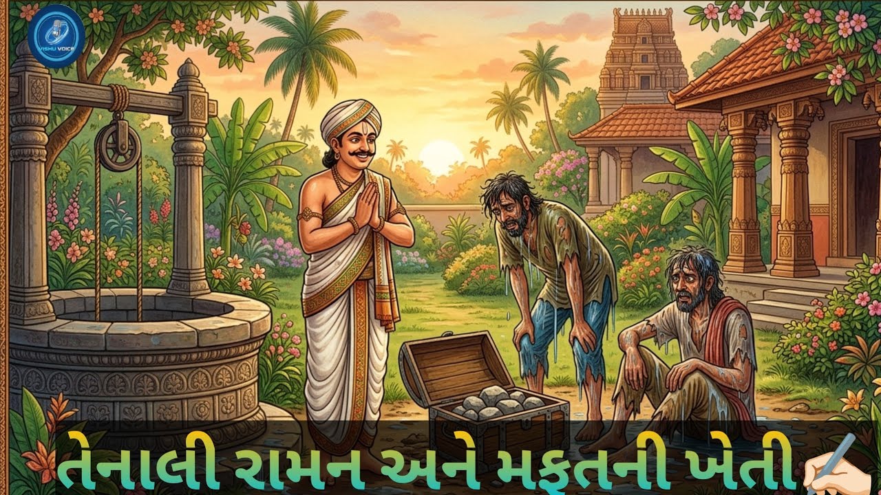 તેનાલી રામન અને મફત ની ખેતી✍🏻#visualstorytelling #moralstories