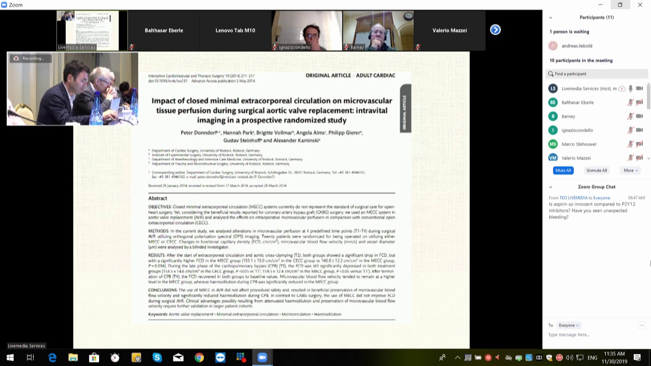 M. Moscarelli  | Microcirculation in MiECC