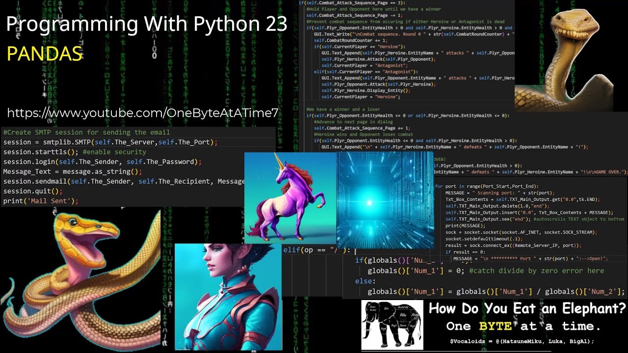Programming With Python 23: PANDAS