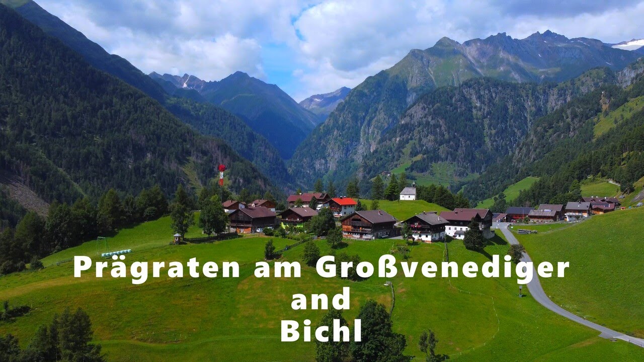 Prägraten am Großvenediger and Bichl from a drone