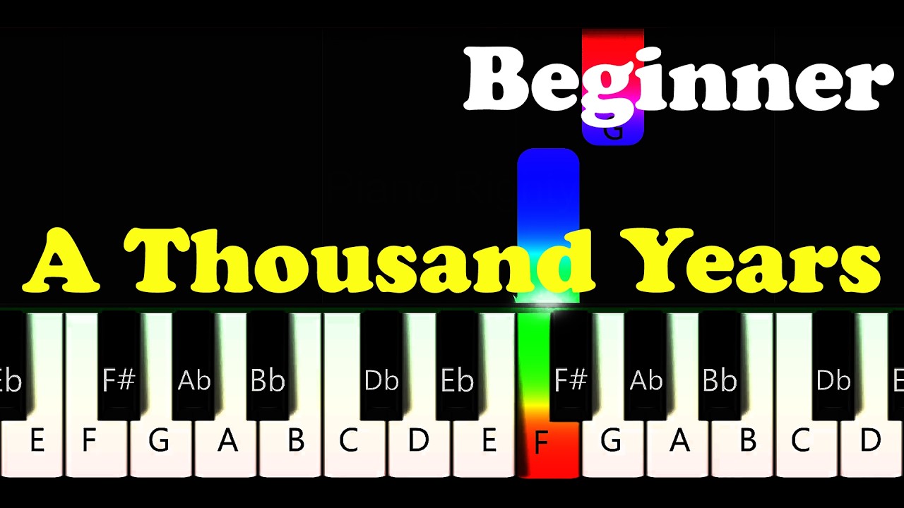 A Thousand Years | Easy Piano Tutorial for Beginners
