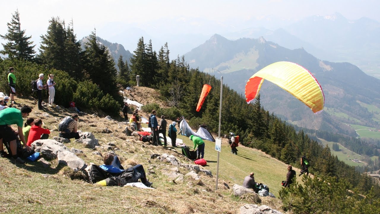 Gleitschirm Startplatz Hochries Zeitraffer 9.4.2017