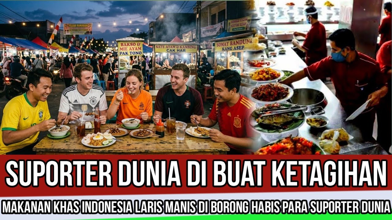 BARU DATANG UDAH KETAGIHN‼️SELURUH SUPORTER FIFA SERIES JATUH CINTA MAKAN RENDANG & SATE DIINDONESIA