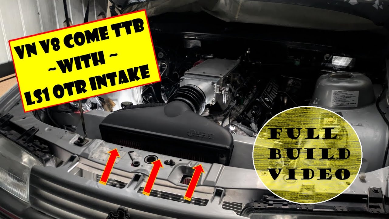 VN V8 COME Racing TTB Manifold with VT LS1 OTR Intake Install - Under Bonnet!