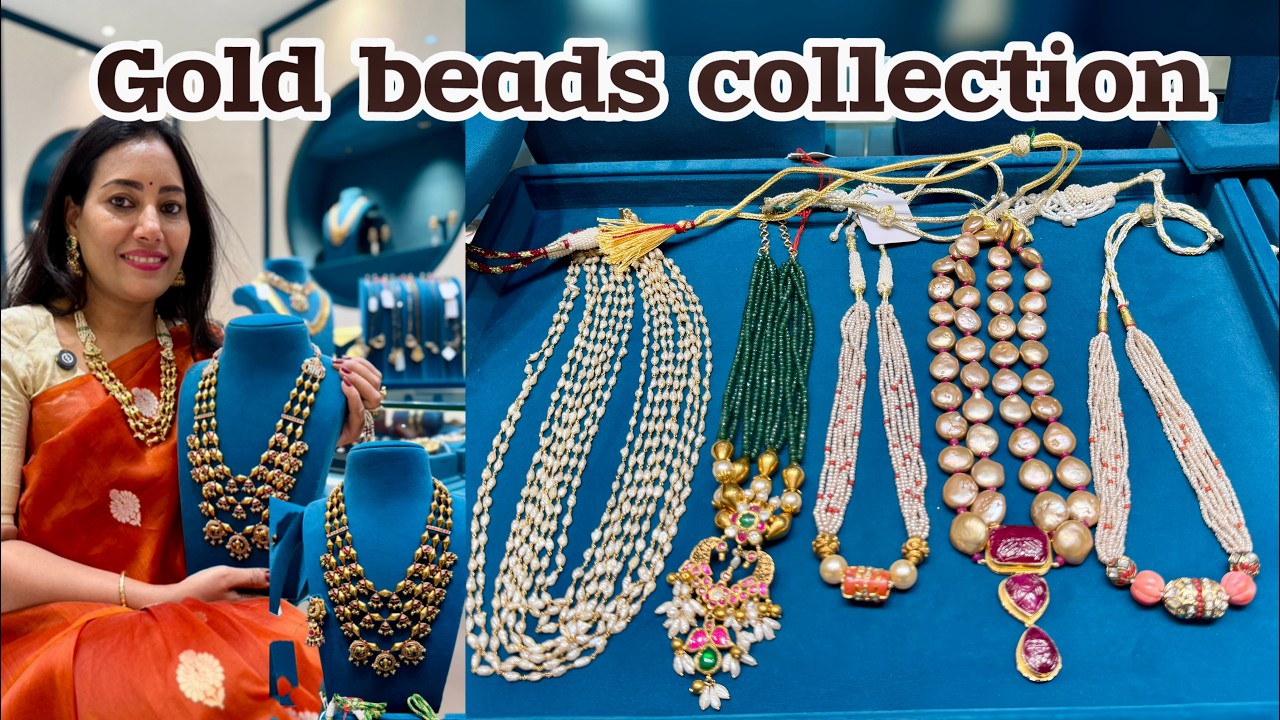 Nakshi kundhan beads jewellery collection | light weight jewellery | Beads jewellery #goldjewellery