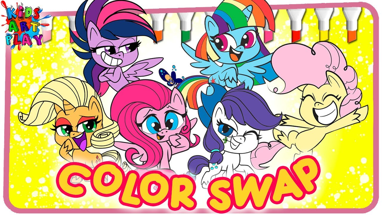 My Little Pony Pony Life Recoloring ALL PONIES COLOR SWAP Part 3 Coloring Pages