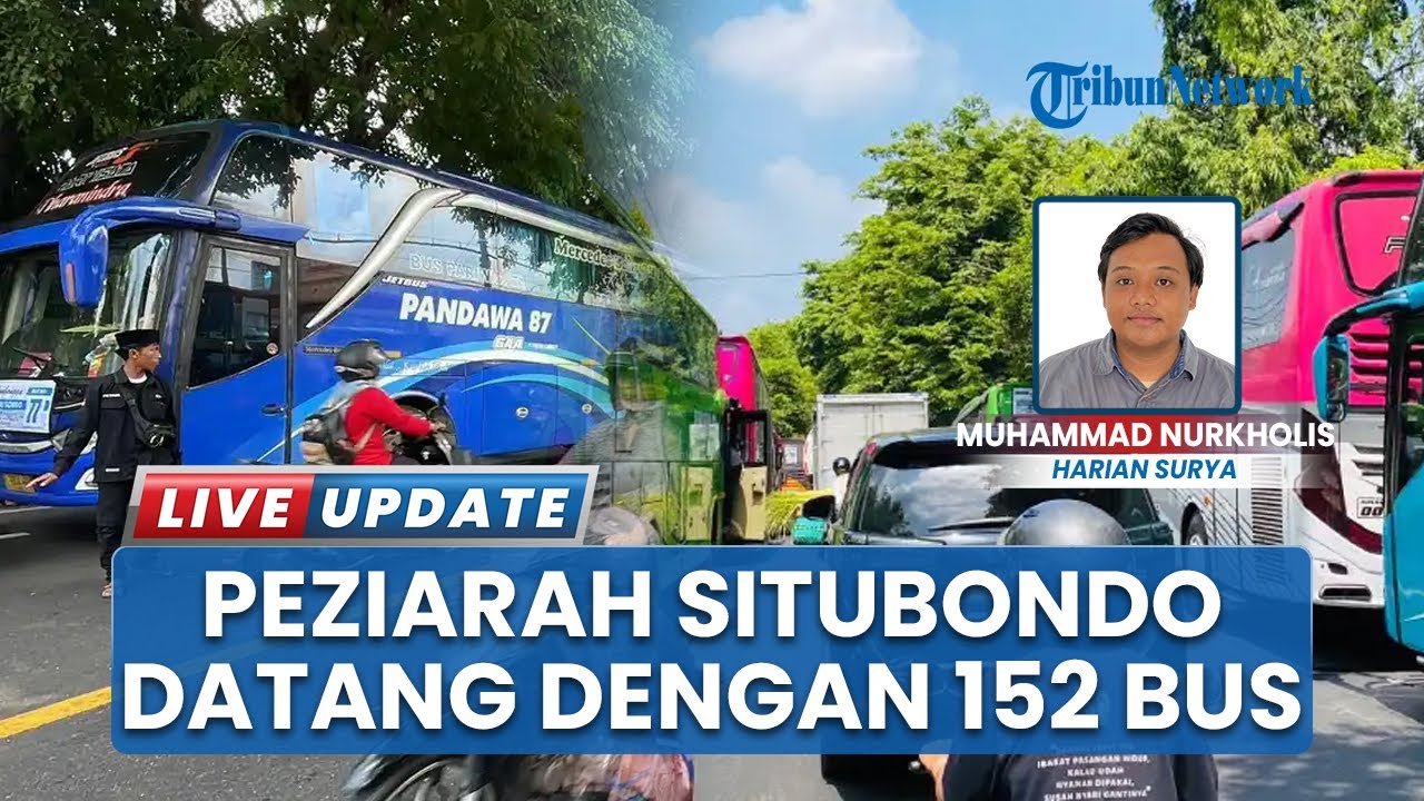 Rombongan Peziarah Situbondo Serbu Tuban, 152 Bus Datang Bikin Parkir Meluap hingga ke Badan Jalan