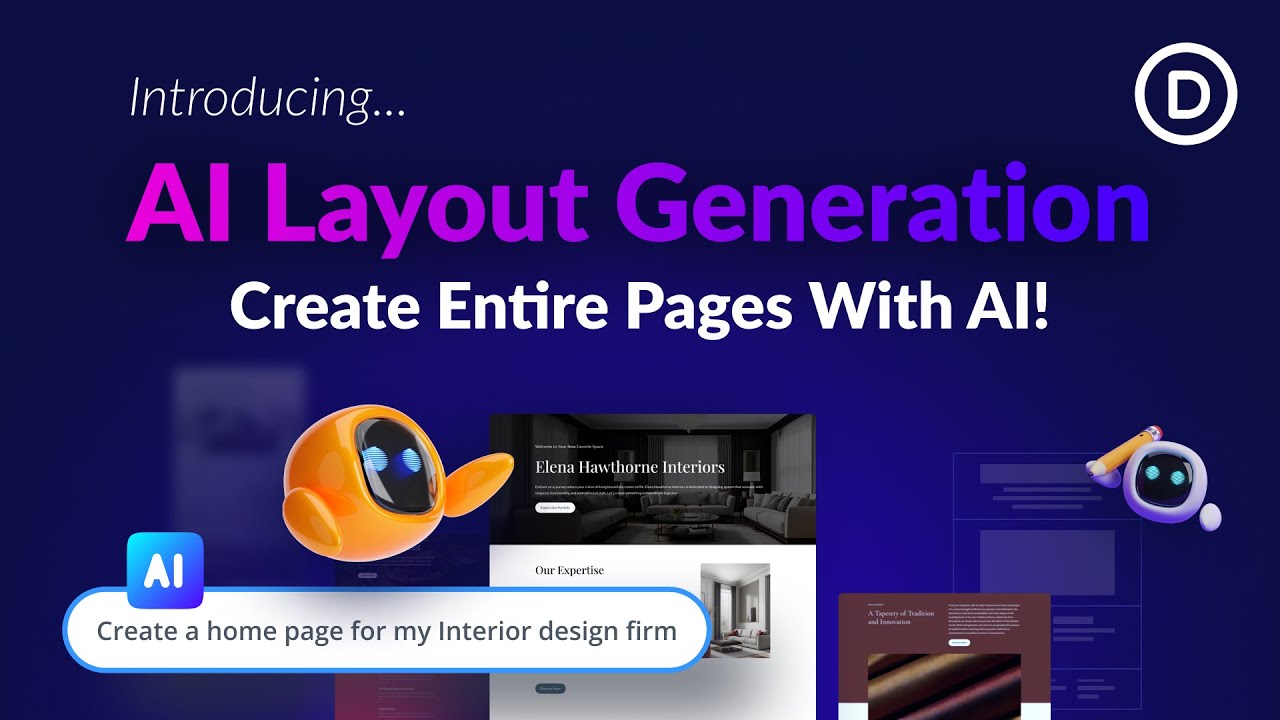 Представляем Divi AI Layout и генерацию страниц!