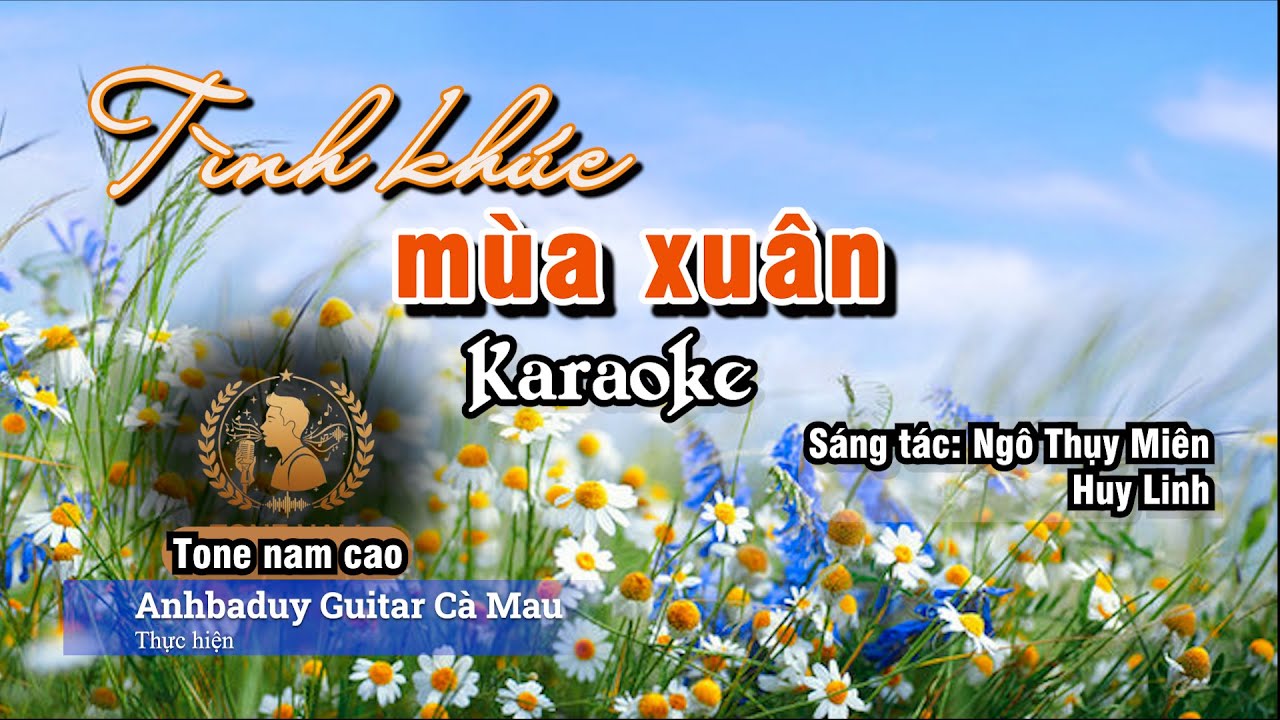 Tình khúc mùa xuân | Karaoke | Tone Nam Cao - G | Anhbaduy Guitar - Cà Mau