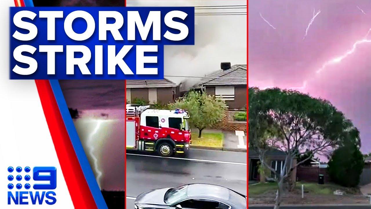 More heavy rain and storms after Victoria's overnight lashing | 9 News Australia