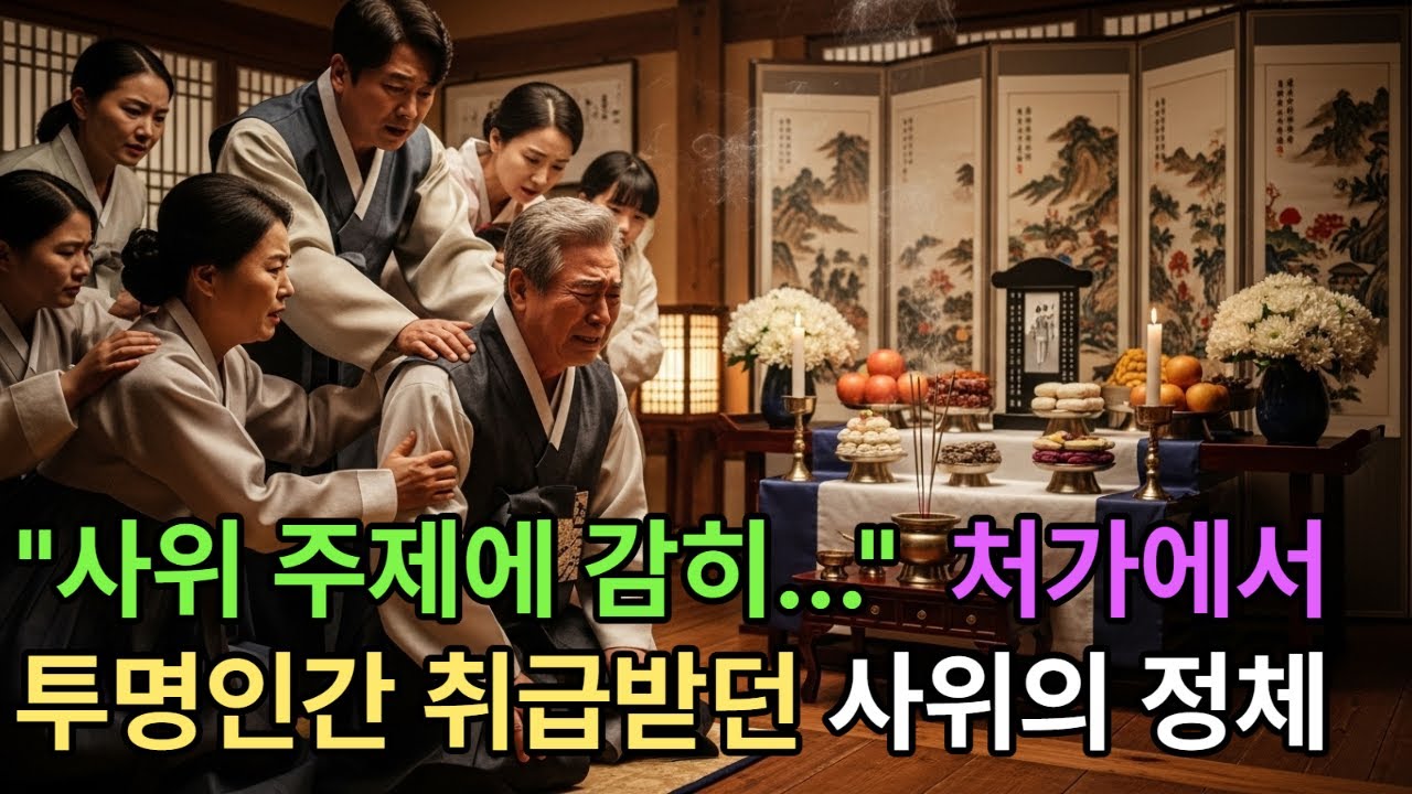 장례지도사 사위라 무시하던 집안… 제사 날, 모두가 고개를 숙였다 반전사연 | 감동사연 | 노후사연 | 막장사연