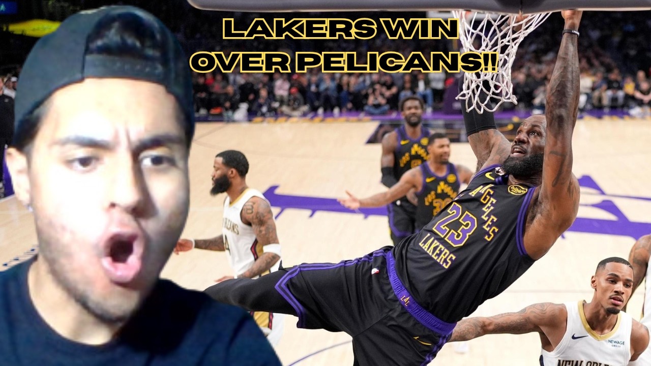 LEBRON FLYING ALL OVER PELICANS!! LAKERS/PELICANS REACTION!!