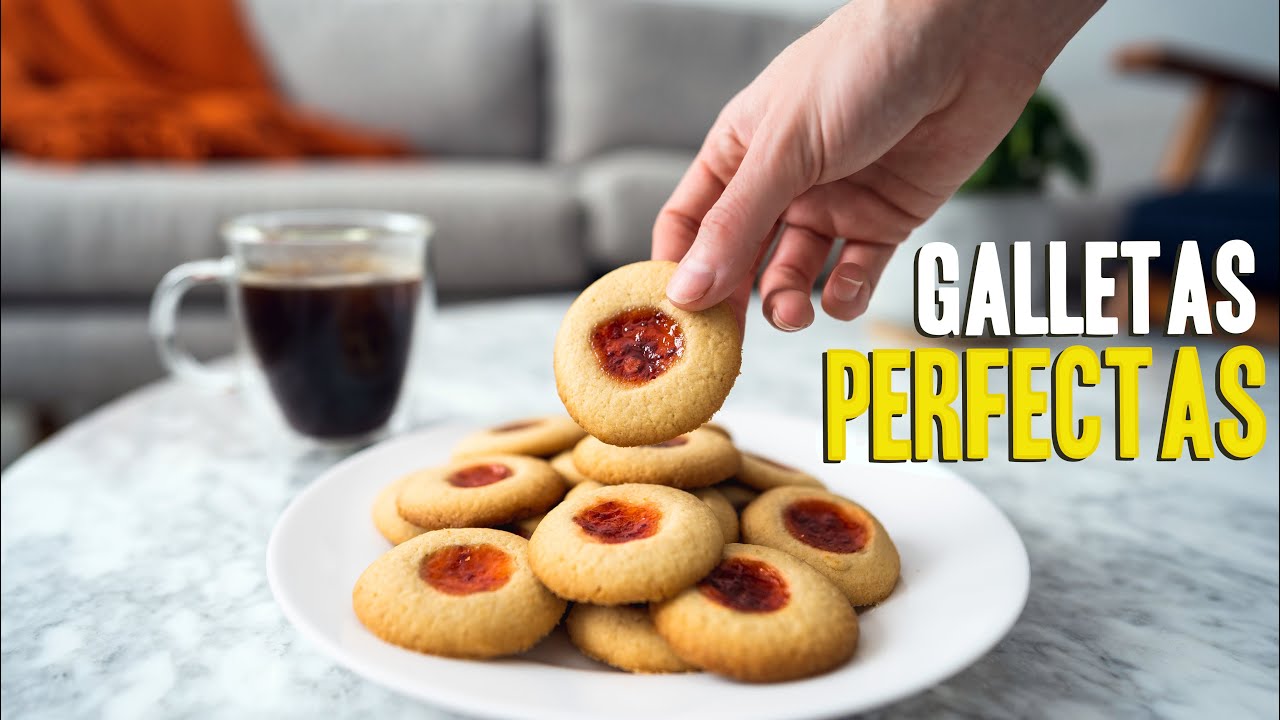 PERFECTAS Galletas de Mantequilla con Mermelada (Thumbprint Cookies) 🍓🍪 | Recién Cocinados
