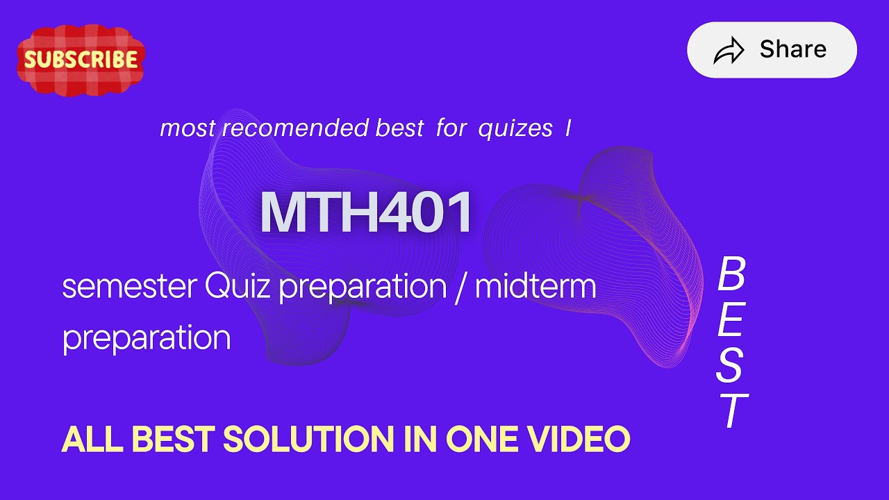 mth401 midterm preparation #mth401midtermpreparation #mth401quiz