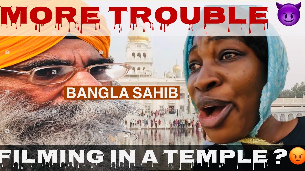 This is how the Priests  treat foreigners caught filming in Bangla Sahib Temple 🇮🇳