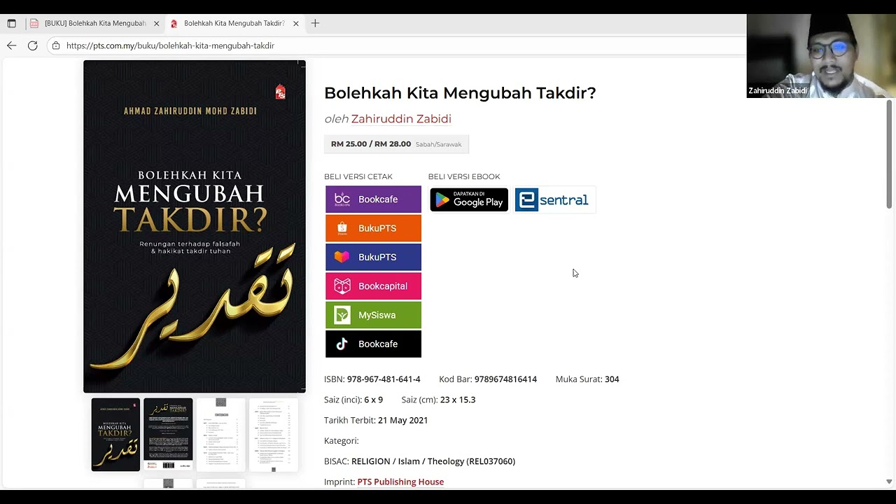 Kuliah JAA, Bedah Buku Bolehkah Kita Mengubah Takdir. Oleh Ust Dr Zahiruddin Zabidi. Isnin 080925.