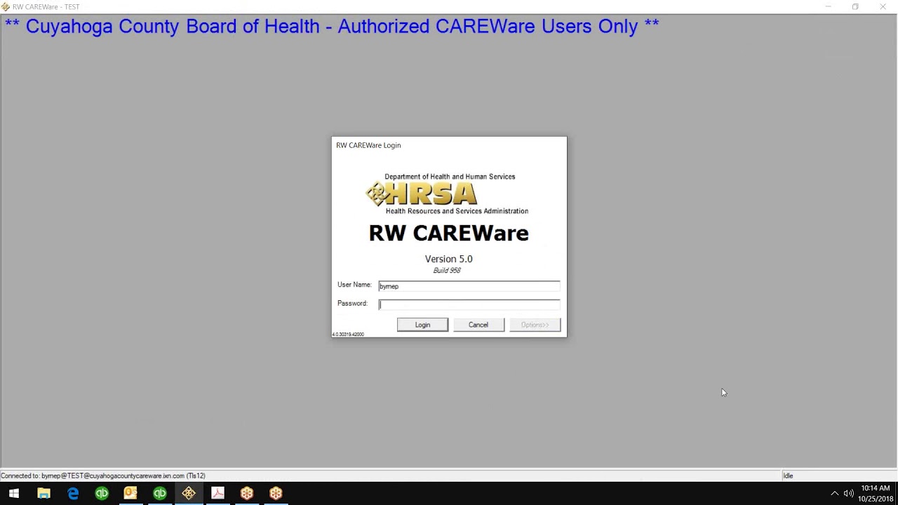 CCBH CAREWare 101 Webinar Training October 2018