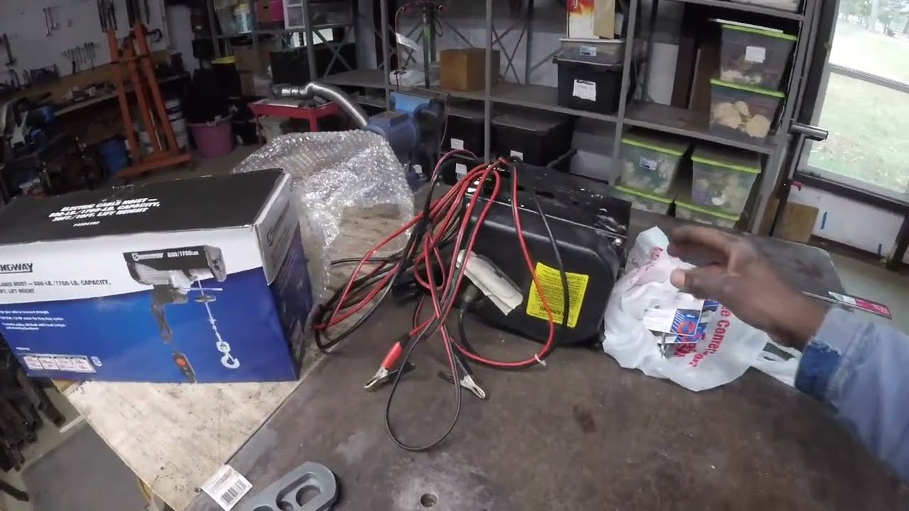 StrongWay #57021 Gantry Crane and Electric Cable Hoist #4584162