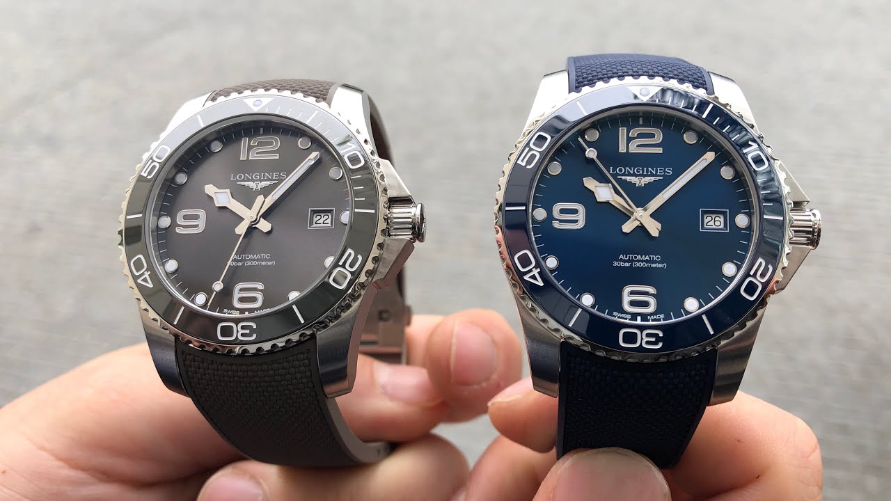 Longines Hydroconquest 41 mm grey & blue