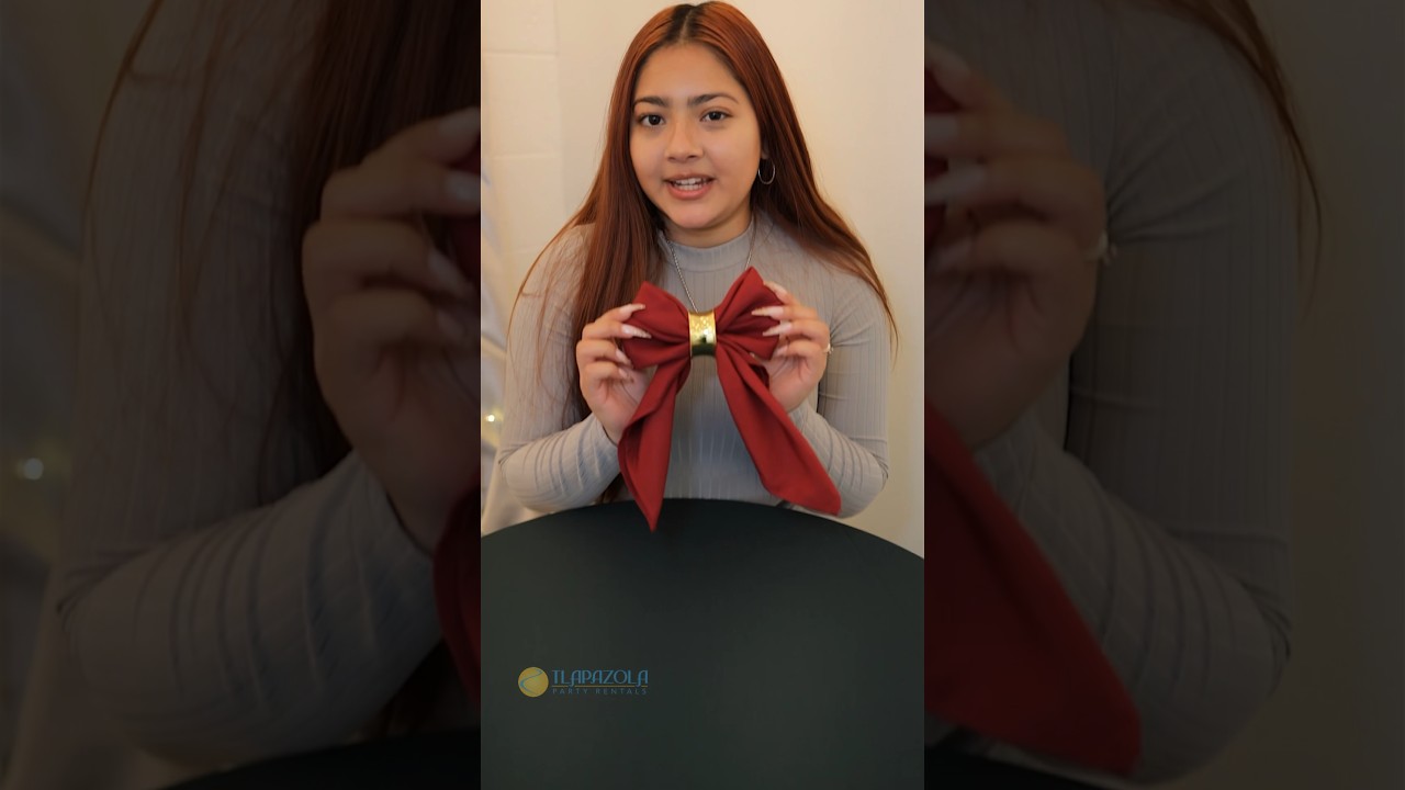 How to fold a napkin bow 🙀 #shorts #fyp