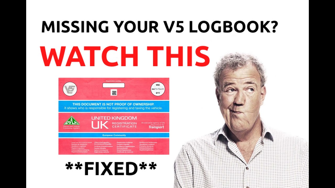 Missing your V5 logbook for car? How to apply / replace / order / duplicate my lost V5 logbook