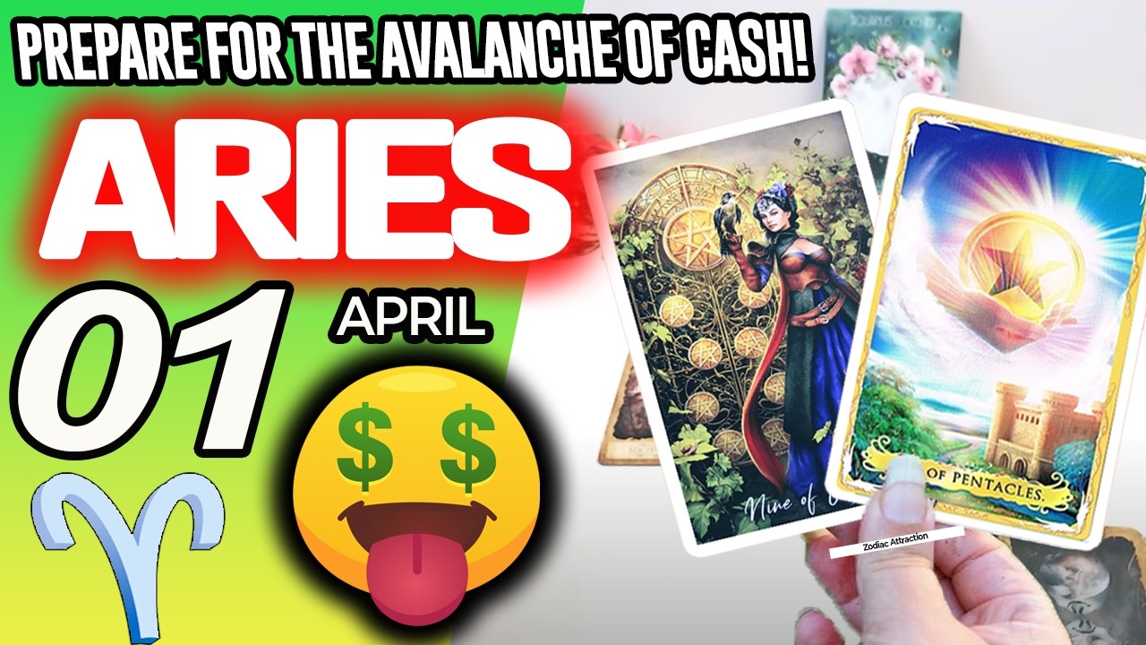 Aries ♈🍀PREPARE FOR THE AVALANCHE OF CASH!🤑💲 horoscope for today APRIL 1 2026 ♈ #aries tarot APRIL