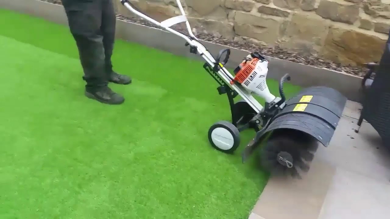 Artificial grass maintenance stihl mm55