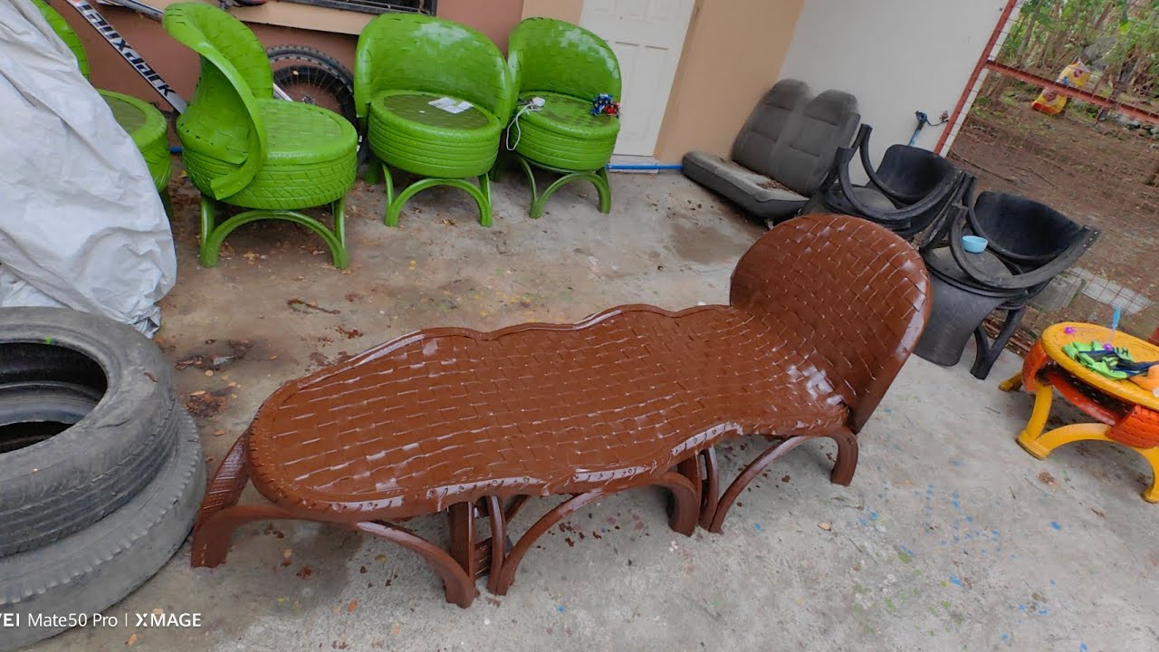 Recycling Rubber Tire into Devan Style Bed