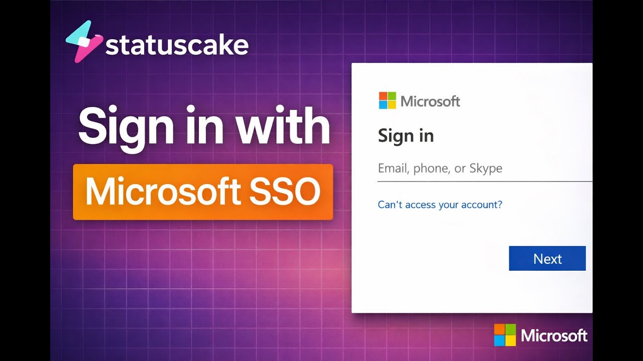 How to Sign In to StatusCake Using Microsoft SSO Azure / Entra ID