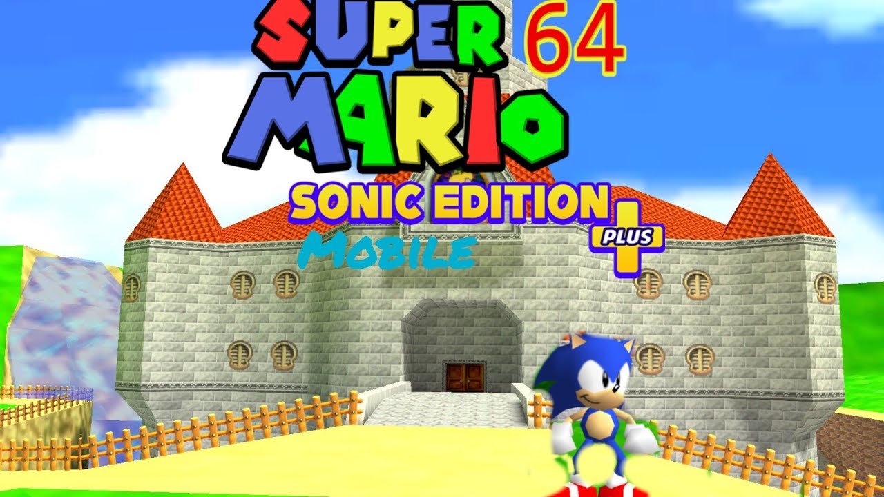 Mario 64 con La Skin de Sonic y algunos cambios. Creditos: los creadores de este Hack. leer Descrips