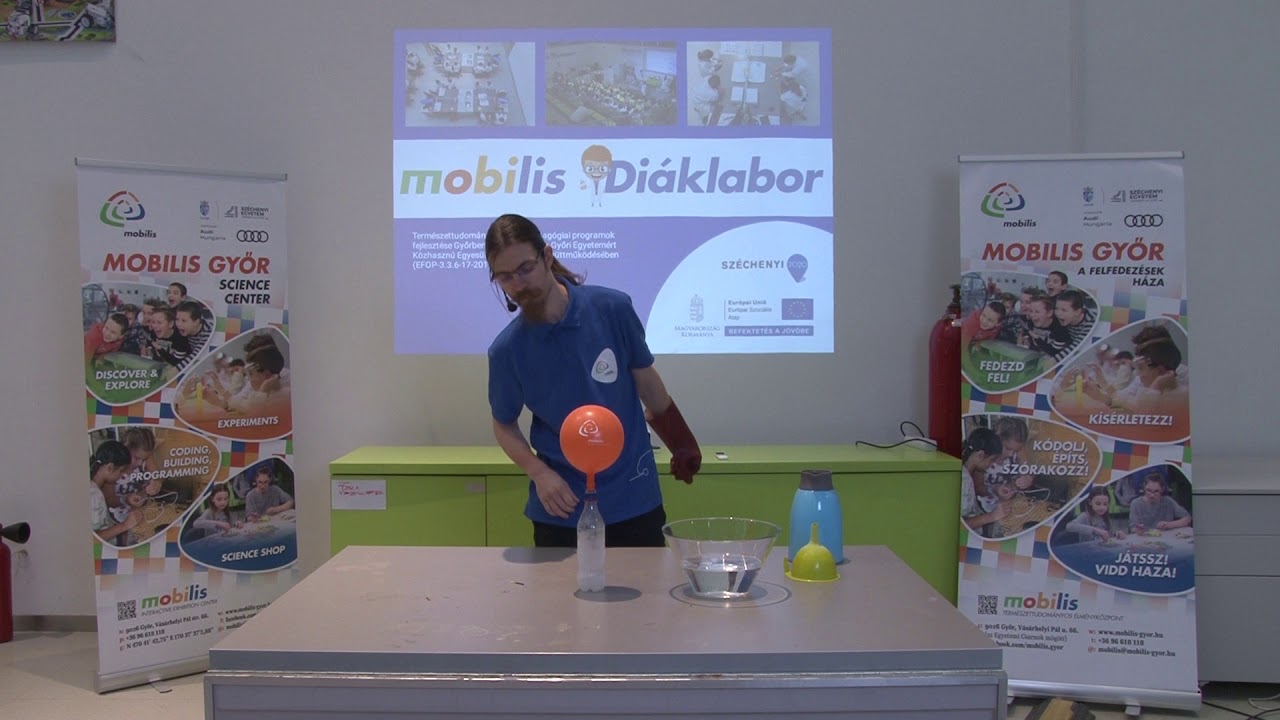 Fizika 7. osztály - Párolgás lecsapódás - Nitrogénes lufi fújás